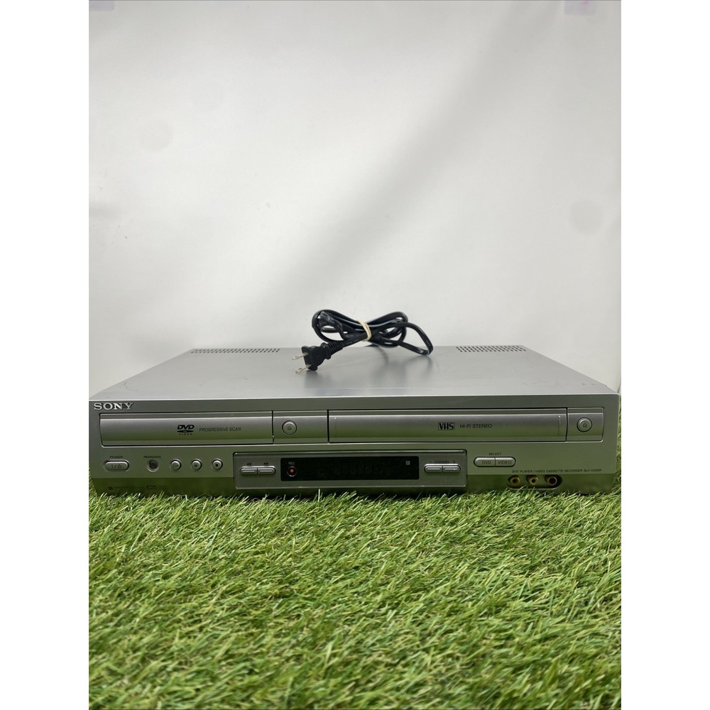 Sony SLV-D300P DVD VCR Combo Player Silver Progressive Scan Tested No Remote
